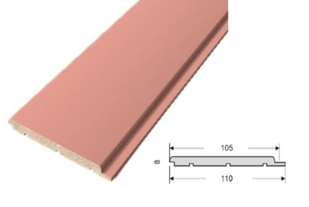 Doghe Listelli in MDF colore Rosa  mis. 120 x 8 x 2750 mm - OFFERTISSIMA