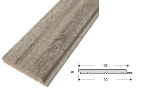 Doghe Listelli in MDF colore Quercia  mis. 120 x 8 x 2750 mm - OFFERTISSIMA