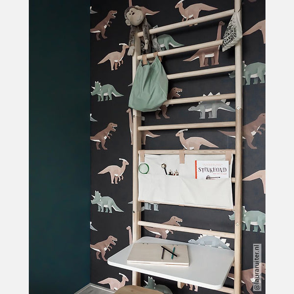 Carta da Parati Studio Ditte Dinosaur Wallpaper Dark