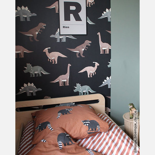 Carta da Parati Studio Ditte Dinosaur Wallpaper Dark
