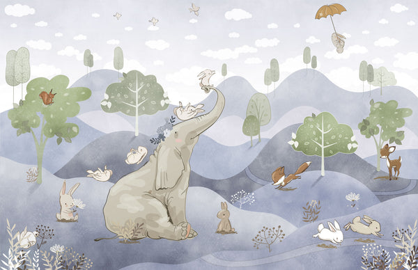 Carta da Parati al MQ Elephant Hill Rimura Italian Design