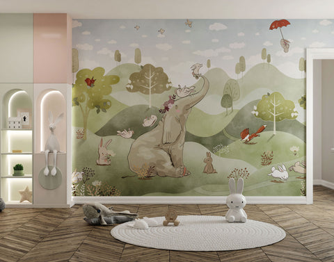 Carta da Parati al MQ Elephant Hill Rimura Italian Design