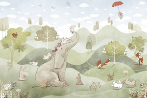 Carta da Parati al MQ Elephant Hill Rimura Italian Design