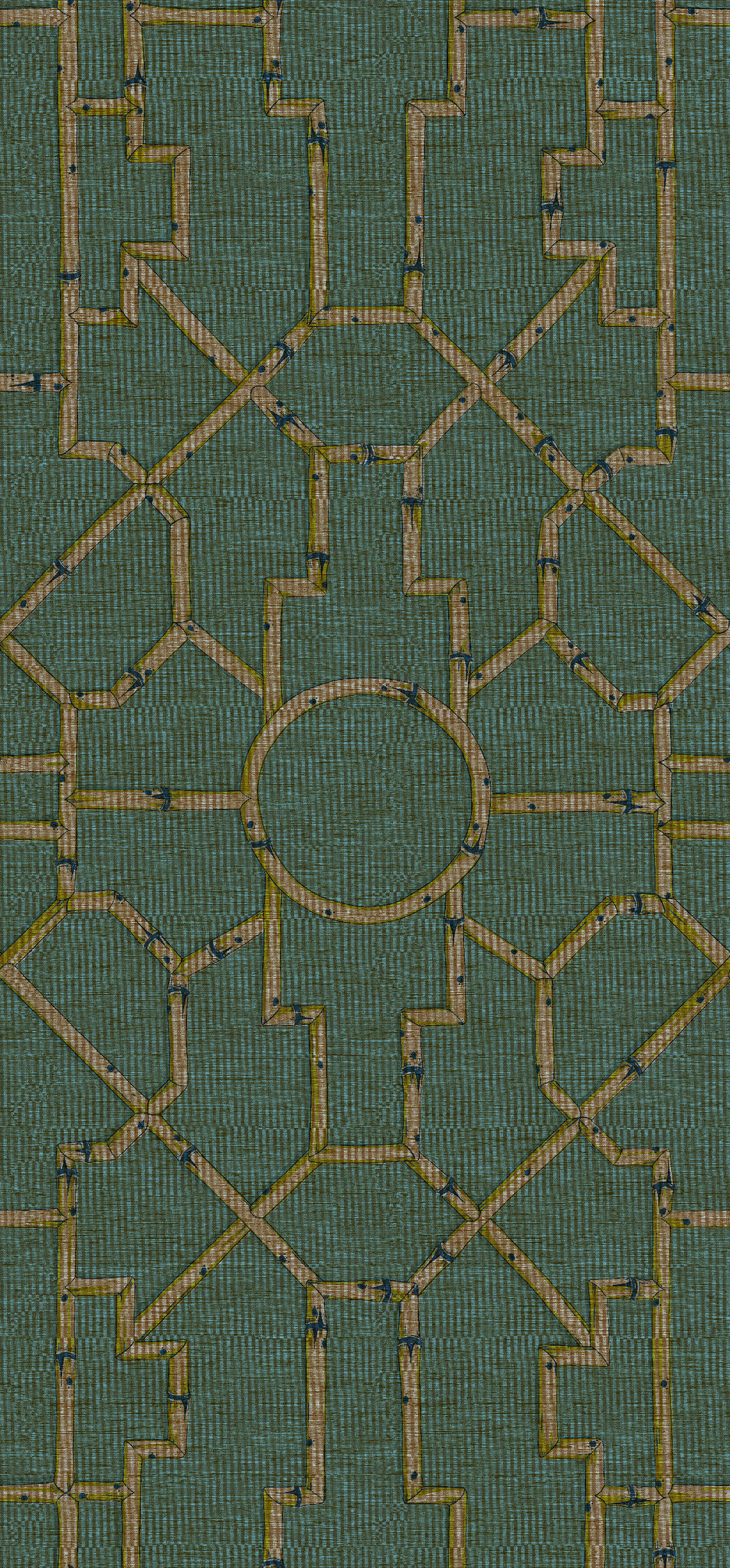 Carta da Parati Scalamandré JV Design Licence cod. 26016 FIBRA VEGETALE DI RAFIA SU FOGLIO METALLICO