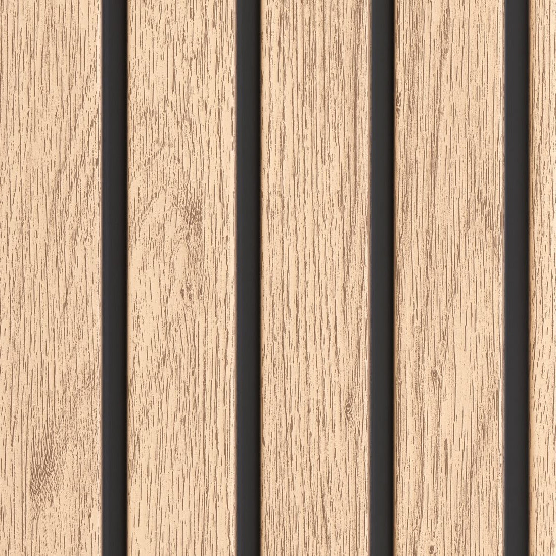 Pannello doghe per esterni FRONTO in PVC-U colore BLACK LIGHT 295X28,3X1,2 cm