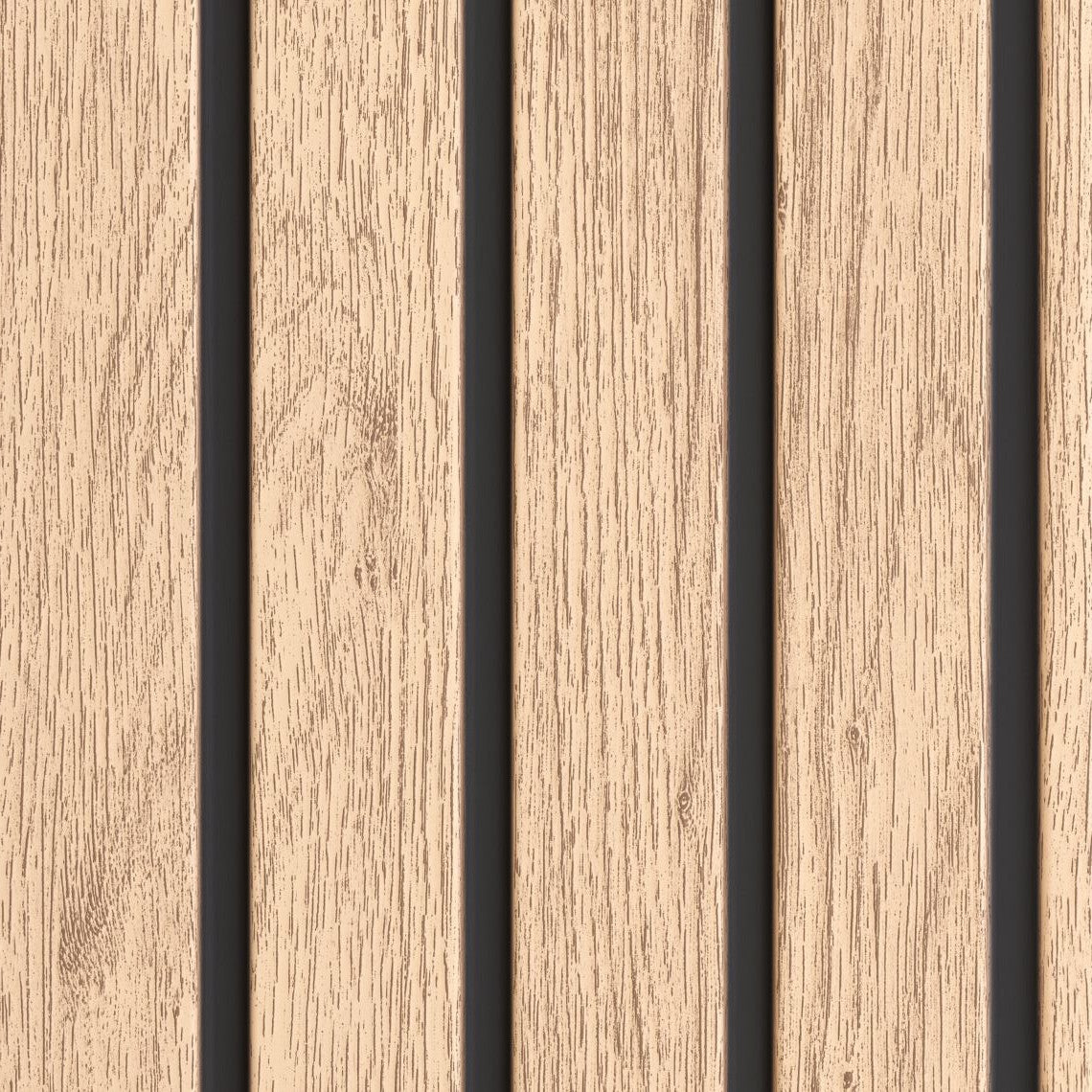 Pannello doghe per esterni FRONTO in PVC-U colore BLACK LIGHT 295X28,3X1,2 cm