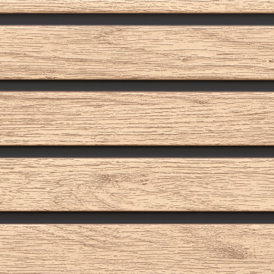 Pannello doghe per esterni FRONTO in PVC-U colore BLACK LIGHT 295X28,3X1,2 cm