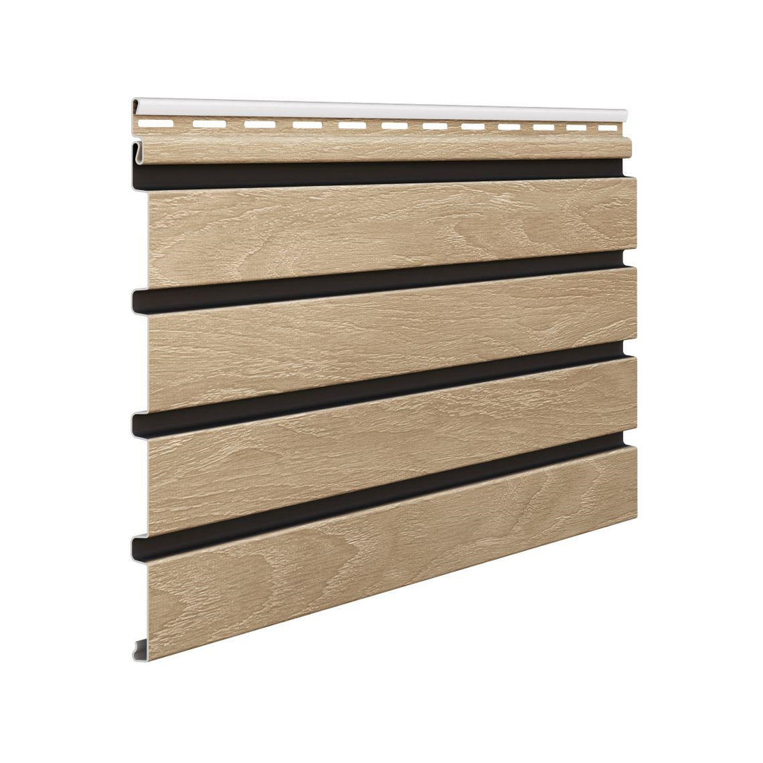 Pannello doghe per esterni FRONTO in PVC-U colore BLACK OAK 295X28,3X1,2 cm