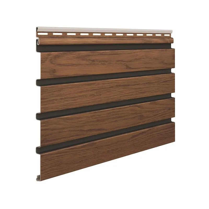 Pannello doghe per esterni FRONTO in PVC-U colore BLACK WALNUT 295X28,3X1,2 cm