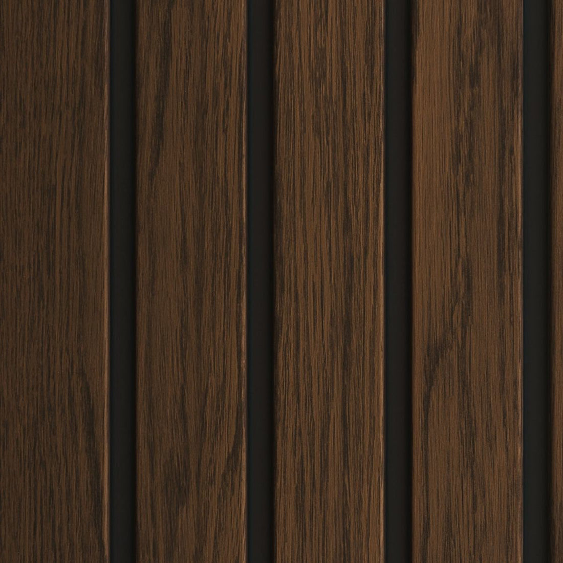 Pannello doghe per esterni FRONTO in PVC-U colore BLACK WALNUT 295X28,3X1,2 cm