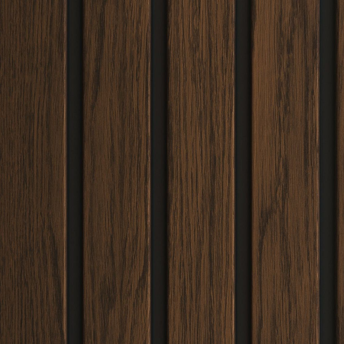 Pannello doghe per esterni FRONTO in PVC-U colore BLACK WALNUT 295X28,3X1,2 cm