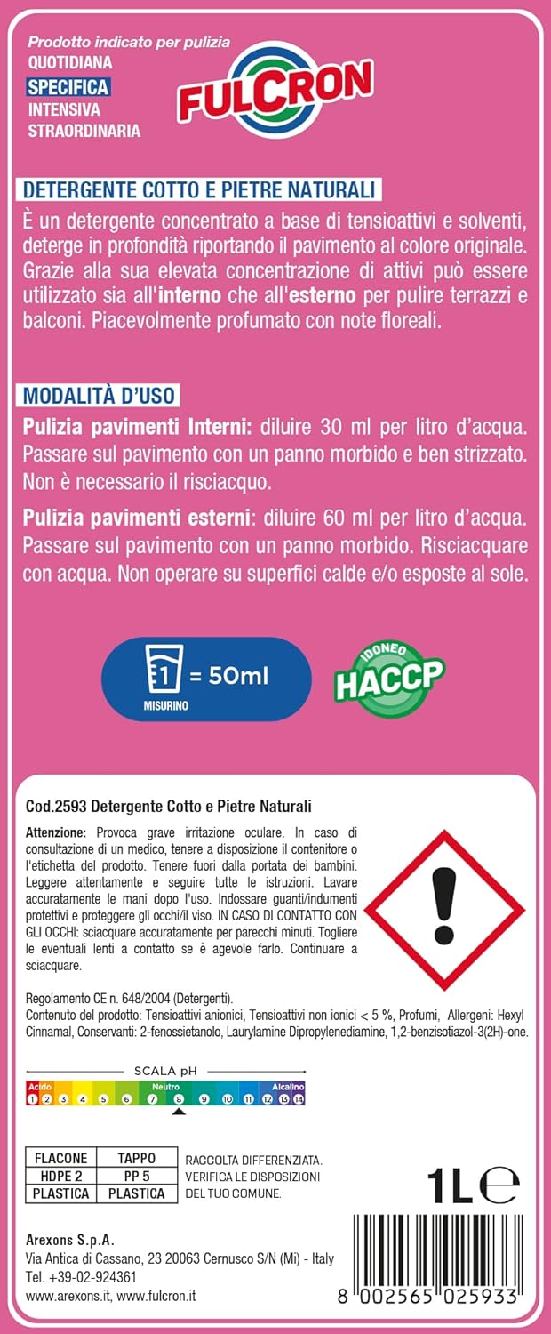 Fulcron Detergente Cotto e Pietre Naturali 1 lt.