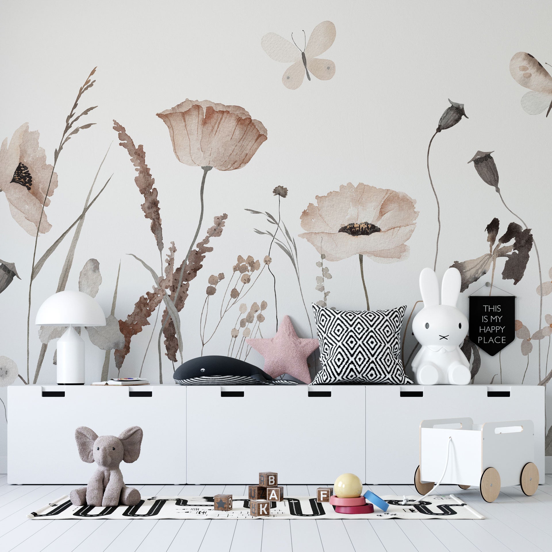 Carta da Parati al MQ Fiori danzanti Rimura Italian Design