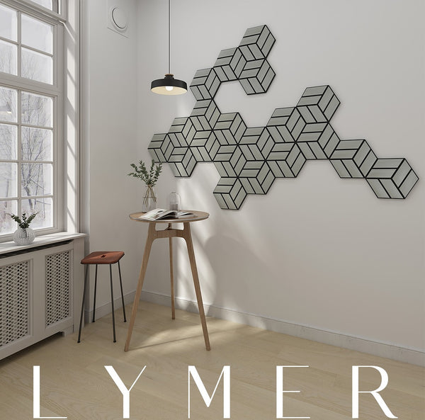 Pannello acustico Lymer Exagon Ard Italia 30 cm x 26 cm colore GREY OAK