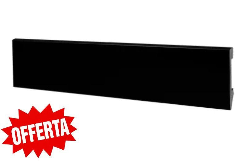 Battiscopa in polimero BLACK 8x1,4x235 cm cod. HK-4 MATCH BLACK