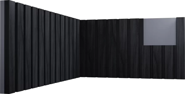 Terminale in polimero per doga Ard Italia JC1022 Black Oak misura 2800x27x12 mm