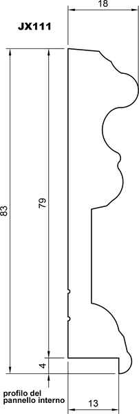Pannello Preassemblato per  Boiserie Duropolimero Ard Italia  misura 80x55 cm