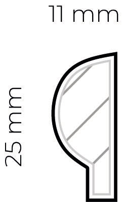 Cornice in polimero Ard Italia JX250 misura 2000x11x25 mm