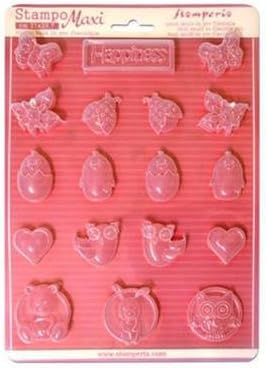 Stampo in PVC Morbido A4 - HAPPINESS - cm. 21 x 29,7 -  Stamperia OUTLET