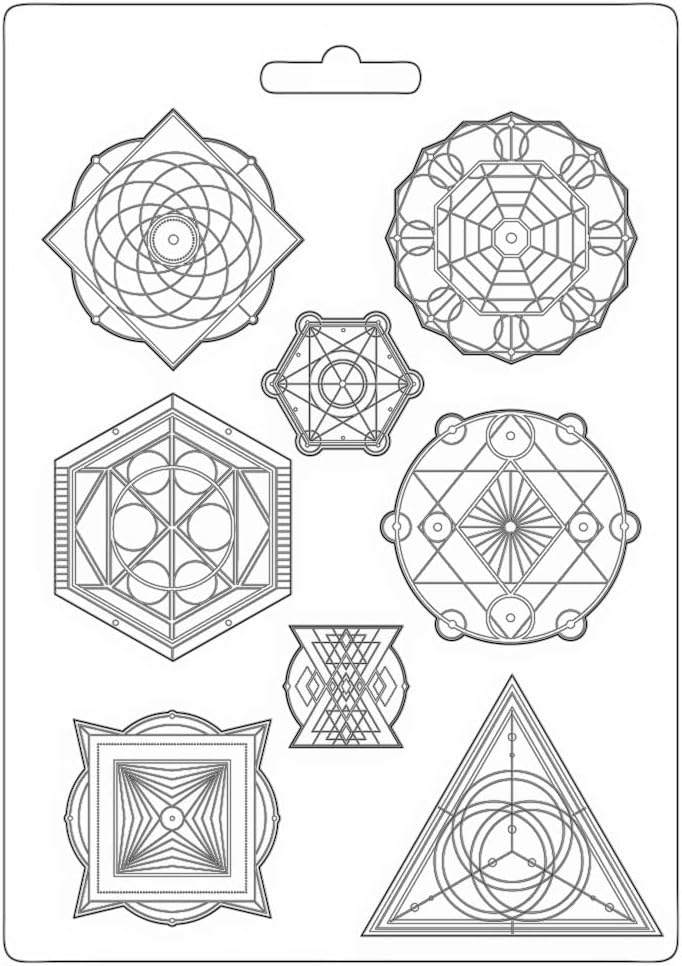 Stampo in PVC Morbido A4 - ALCHEMY SYMBOLS - cm. 21 x 29,7 - Stamperia OUTLET