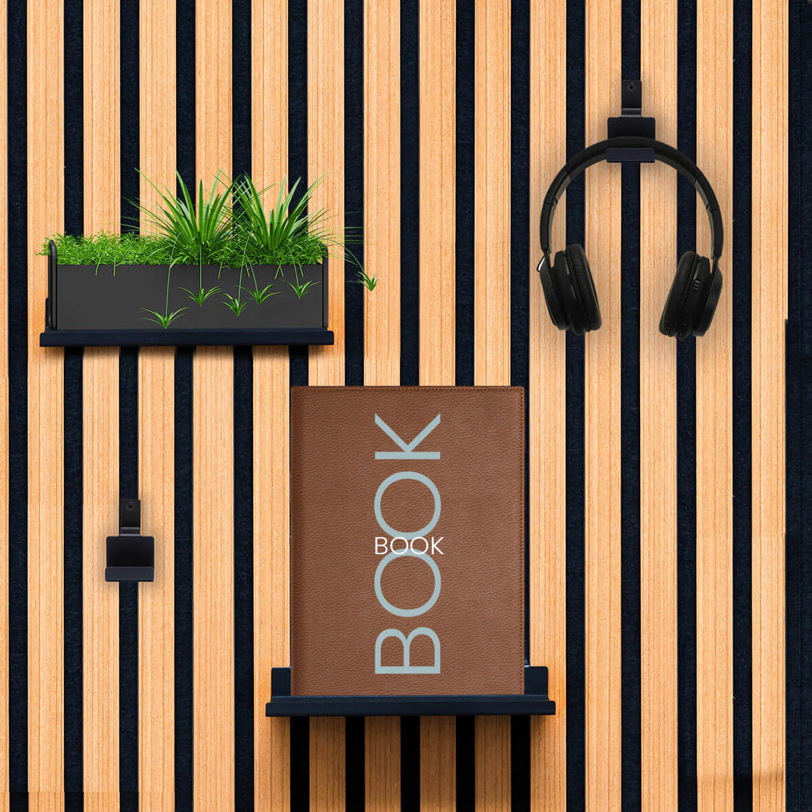 Kit Accessori Pannelli Fonoassorbenti Mensola e 2 ganci Esseci