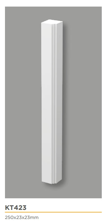 Chiusura angolare per battiscopa in polimero Ard Italia KT423 misura 2,3 cm x 2,3 cm x 25 cm