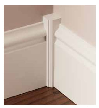 Chiusura angolare per battiscopa in polimero Ard Italia KT423 misura 2,3 cm x 2,3 cm x 25 cm