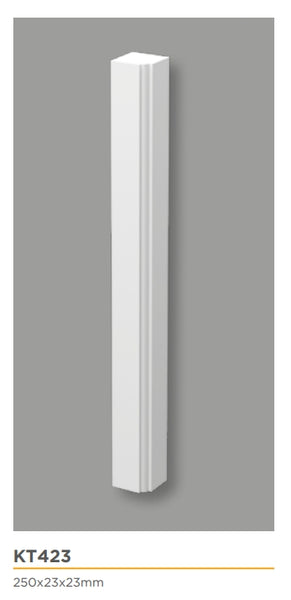 Chiusura angolare per battiscopa in polimero Ard Italia KT423 misura 2,3 cm x 2,3 cm x 25 cm