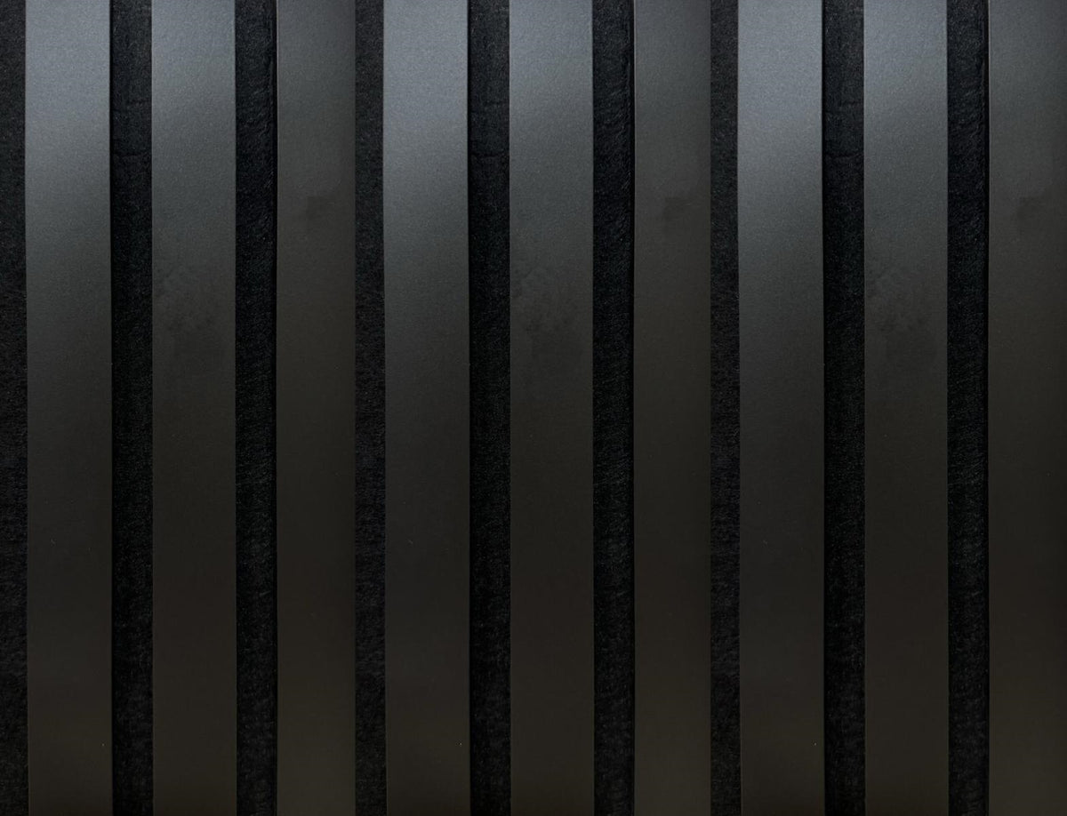 Listelli acustici in MDF Nero mis. 278 cm x 60 cm modello FLESSIBILE