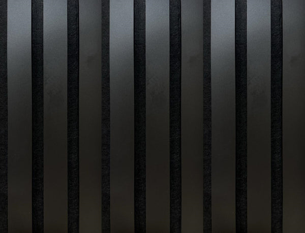 Listelli acustici in MDF Nero mis. 278 cm x 60 cm modello FLESSIBILE