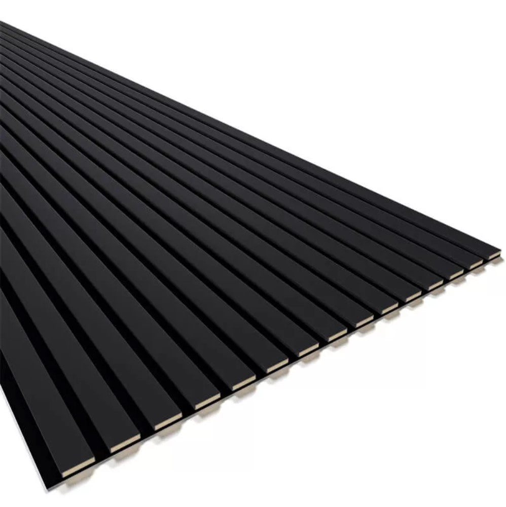 Listelli acustici in MDF Nero mis. 278 cm x 60 cm modello FLESSIBILE