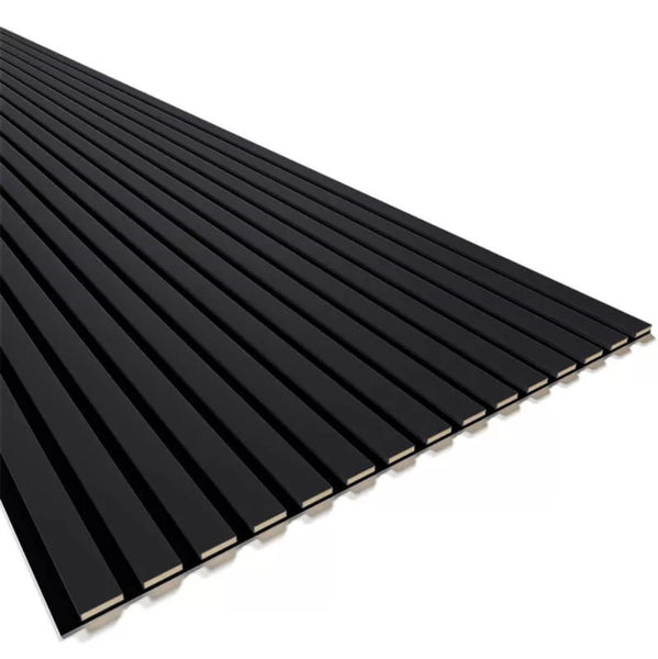 Listelli acustici in MDF Nero mis. 278 cm x 60 cm modello FLESSIBILE