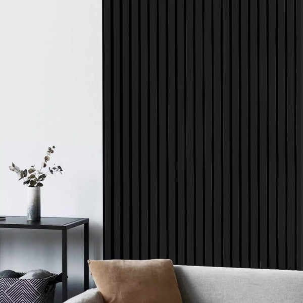 Listelli acustici in MDF Nero mis. 278 cm x 60 cm modello FLESSIBILE
