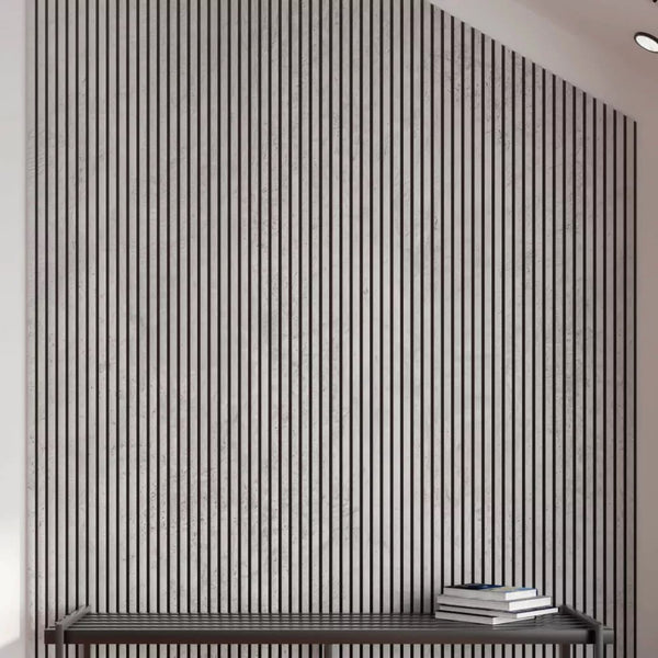 Listelli acustici in MDF Grigio mis. 278 cm x 60 cm modello FLESSIBILE