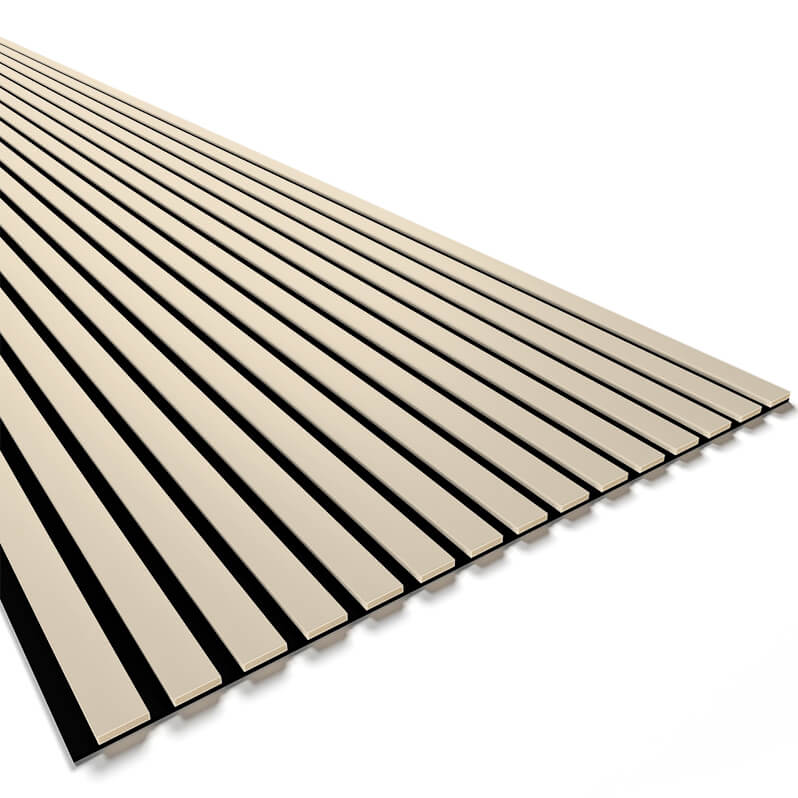 Listelli acustici in MDF Beige mis. 278 cm x 60 cm modello FLESSIBILE