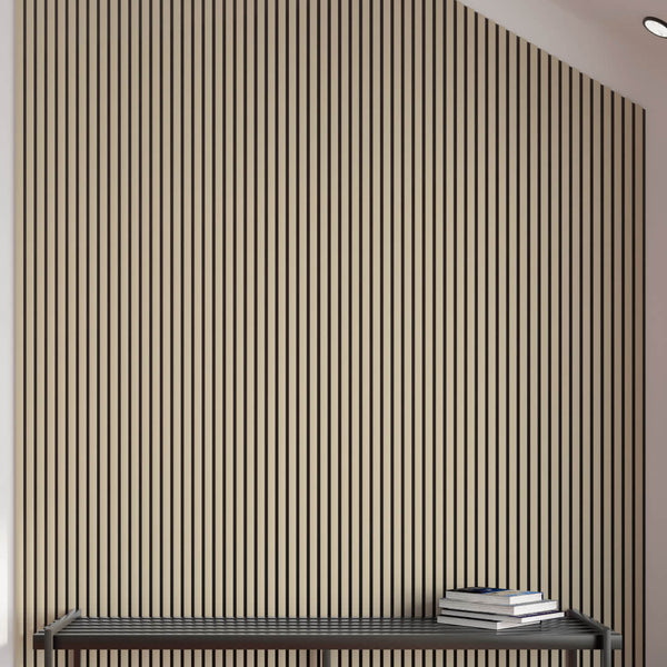 Listelli acustici in MDF Beige mis. 278 cm x 60 cm modello FLESSIBILE