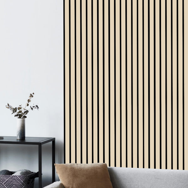 Listelli acustici in MDF Beige mis. 278 cm x 60 cm modello FLESSIBILE