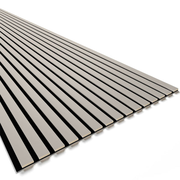 Listelli acustici in MDF Tortora mis. 278 cm x 60 cm modello FLESSIBILE