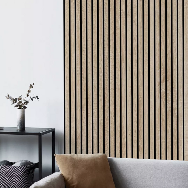 Listelli acustici in MDF Legno Naturale mis. 278 cm x 60 cm modello FLESSIBILE