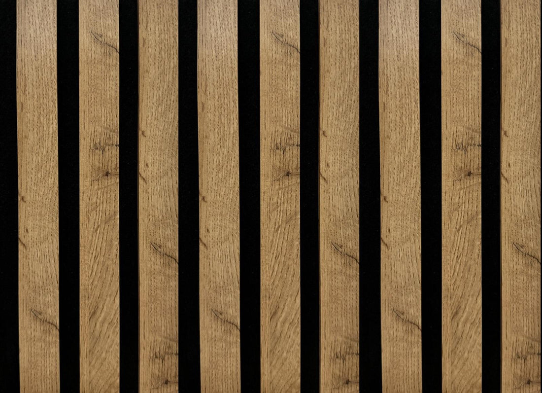 Listelli acustici in MDF Noce mis. 278 cm x 60 cm modello FLESSIBILE