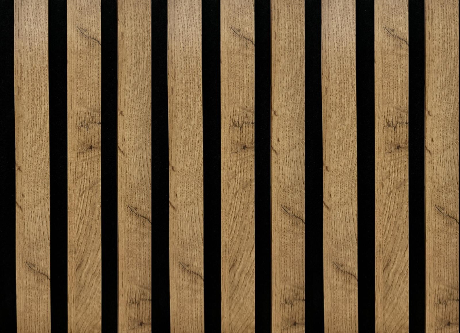 Listelli acustici in MDF Noce mis. 278 cm x 60 cm modello FLESSIBILE