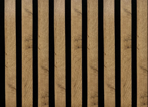 Listelli acustici in MDF Noce mis. 278 cm x 60 cm modello FLESSIBILE