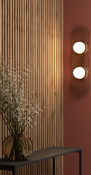 Listelli acustici in MDF Noce mis. 278 cm x 60 cm modello FLESSIBILE