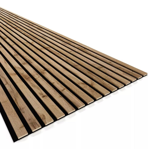 Listelli acustici in MDF Noce mis. 278 cm x 60 cm modello FLESSIBILE