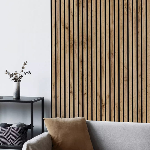 Listelli acustici in MDF Noce mis. 278 cm x 60 cm modello FLESSIBILE