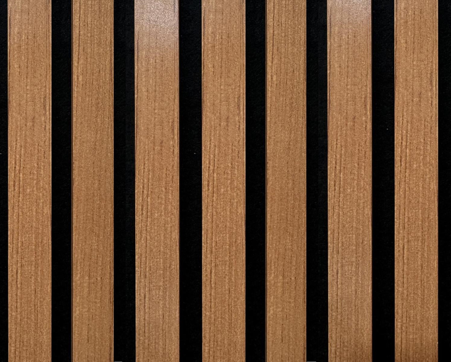 Listelli acustici in MDF Teak mis. 278 cm x 60 cm modello FLESSIBILE