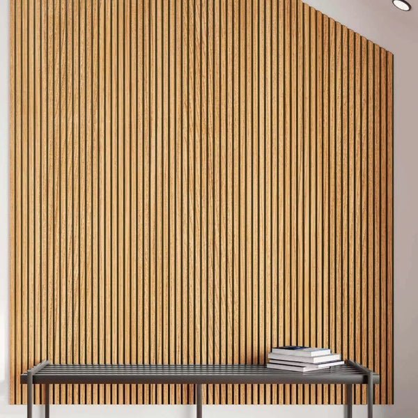Listelli acustici in MDF Teak mis. 278 cm x 60 cm modello FLESSIBILE
