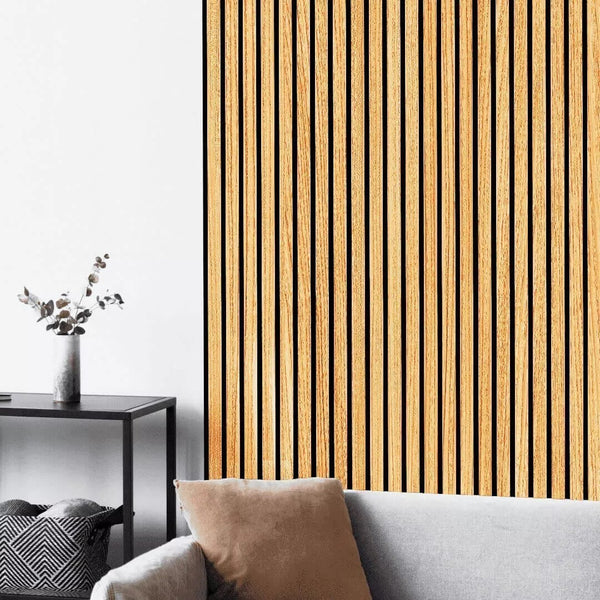 Listelli acustici in MDF Teak mis. 278 cm x 60 cm modello FLESSIBILE