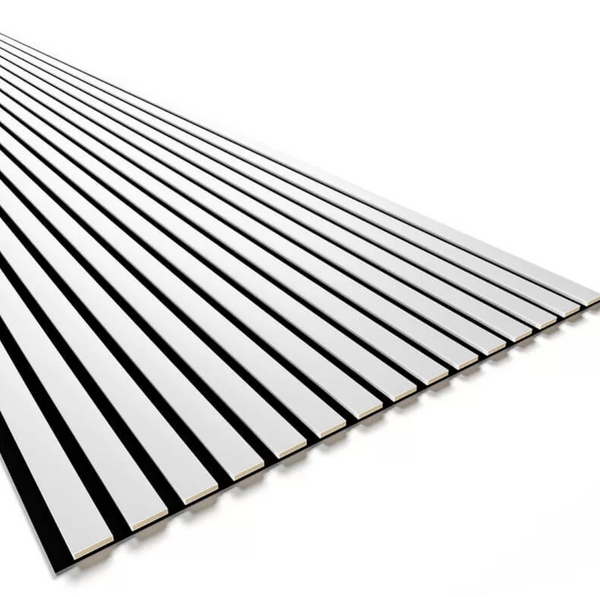 Listelli acustici in MDF Bianco mis. 278 cm x 60 cm modello FLESSIBILE