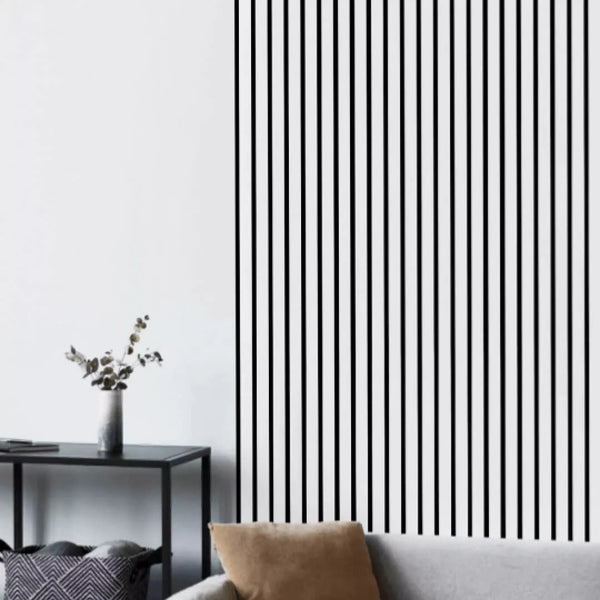 Listelli acustici in MDF Bianco mis. 278 cm x 60 cm modello FLESSIBILE
